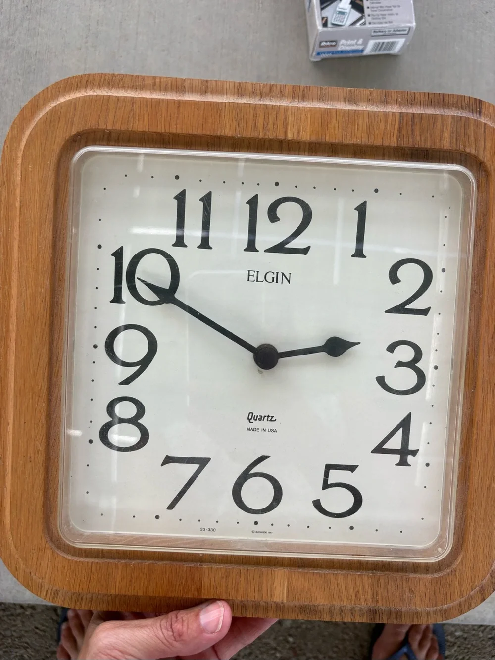 Elgin Wall Clock Wood Vintage
